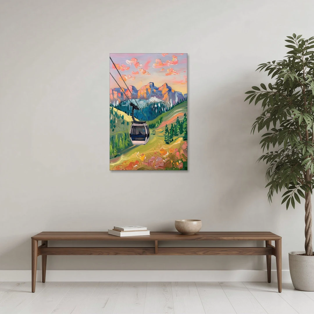 Telluride Scenic Gondola Ride - Canvas Wall Art - Coffee Table - 24x36