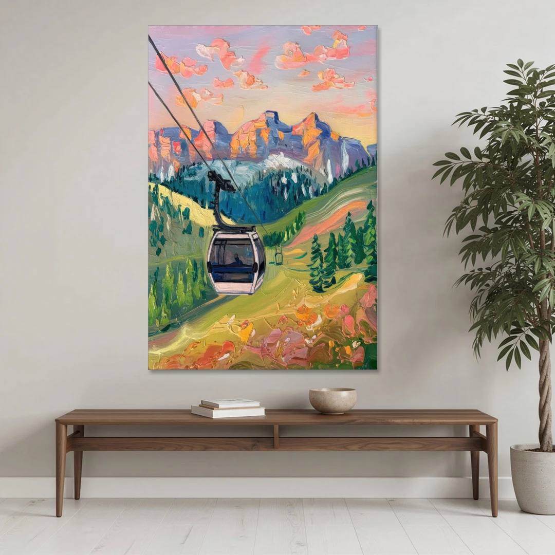 Telluride Scenic Gondola Ride - Canvas Wall Art - Coffee Table - 40x60