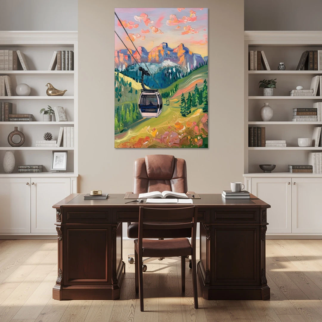 Telluride Scenic Gondola Ride - Canvas Wall Art - Office - 40x60