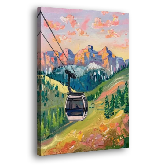 Telluride Scenic Gondola Ride - Canvas Wall Art - Side