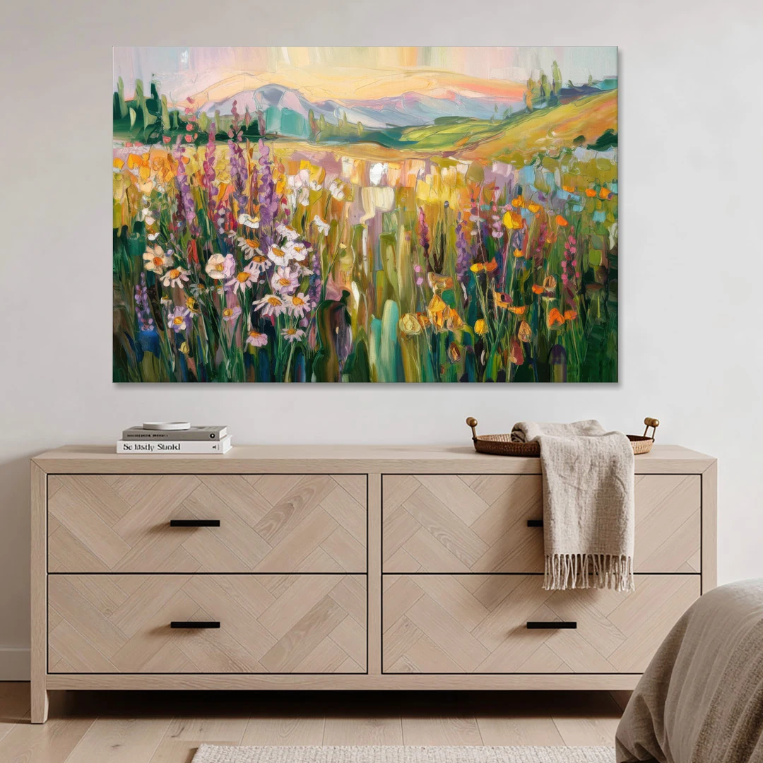 Telluride Summer Wildflowers - Canvas Wall Art - Coffee Table - 60x40
