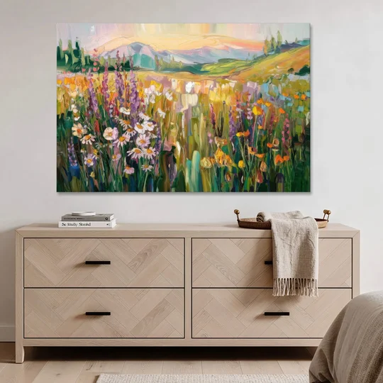 Telluride Summer Wildflowers - Canvas Wall Art - Coffee Table - 60x40