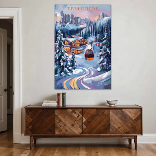 Telluride Winter Wonderland - Canvas Wall Art - Coffee Table - 40x60
