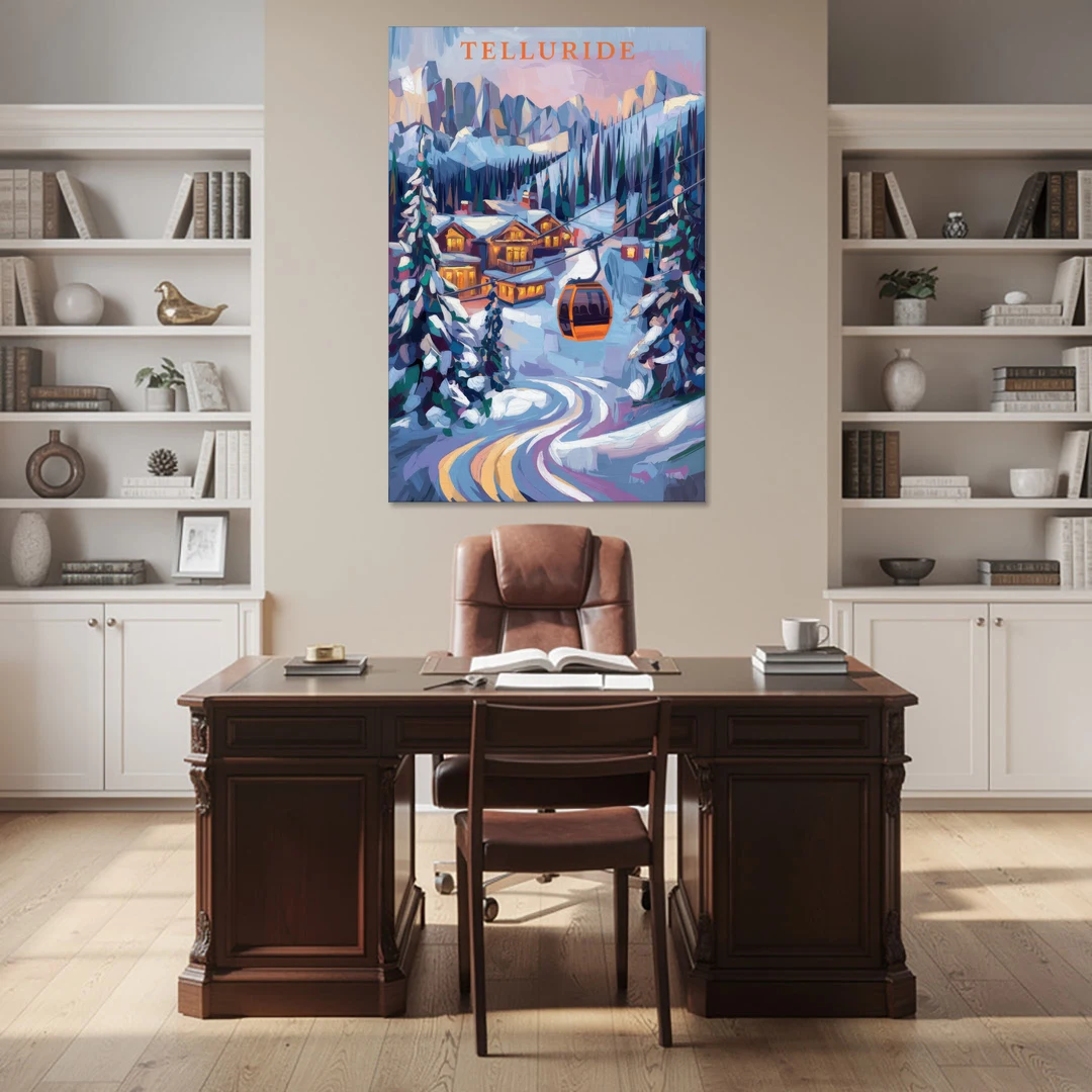 Telluride Winter Wonderland - Canvas Wall Art - Office - 40x60