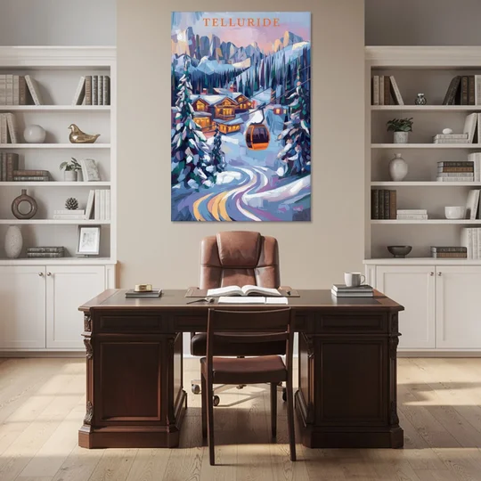 Telluride Winter Wonderland - Canvas Wall Art - Office - 40x60