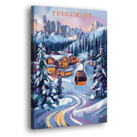 Telluride Winter Wonderland - Canvas Wall Art - Side