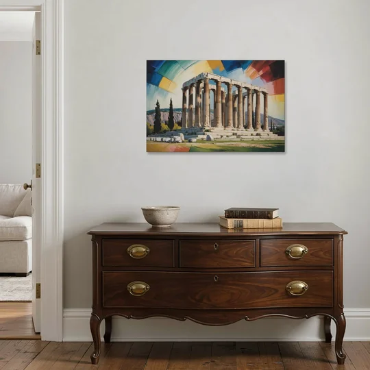Temple of Olympian Zeus - Canvas Wall Art - Coffee Table - 36x24