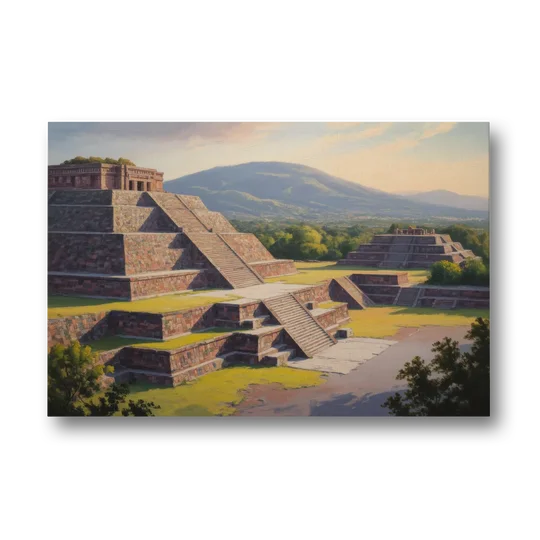 Temple of Quetzalcoatl - Canvas Wall Art - Front