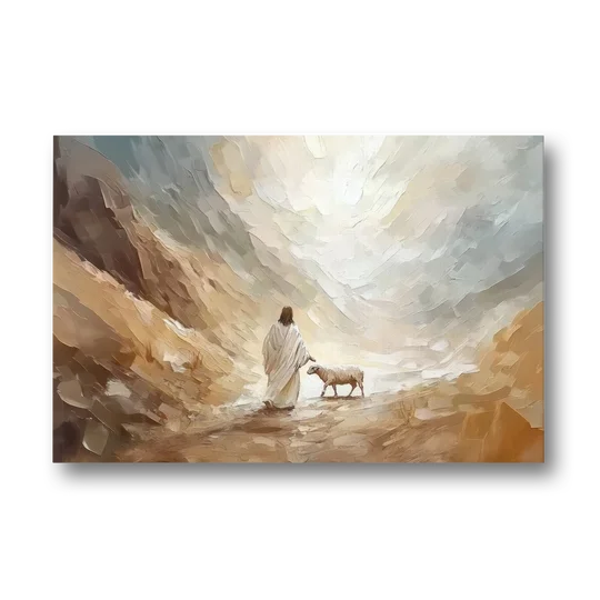 The Good Shepherd Abstract Christian - Canvas Wall Art - Front