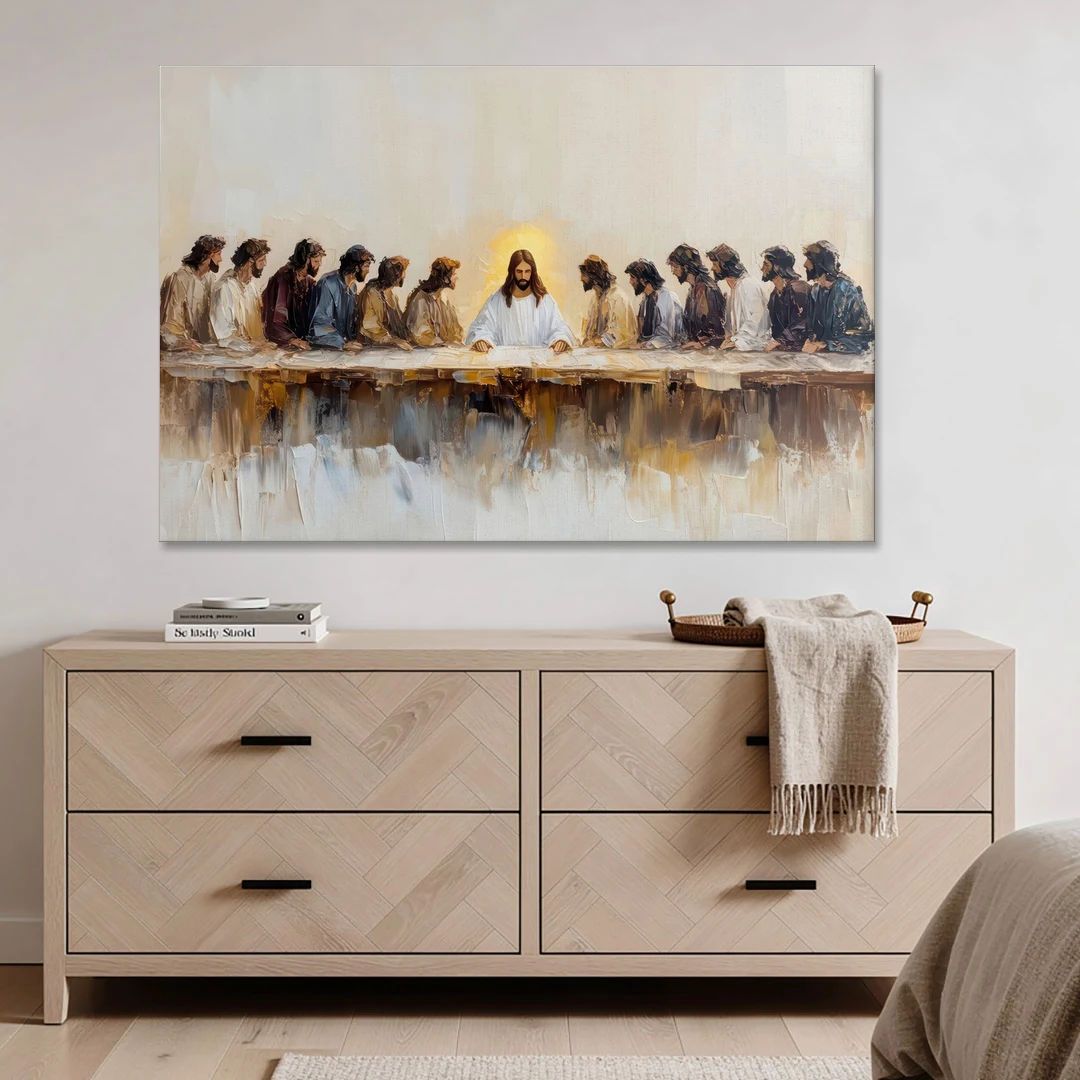 The Last Supper Modern Christian - Canvas Wall Art - Coffee Table - 60x40