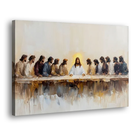 The Last Supper Modern Christian - Canvas Wall Art - Side