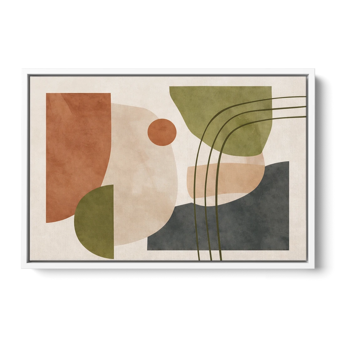 The Modern Composition - White Framed Canvas Wall Art - Front