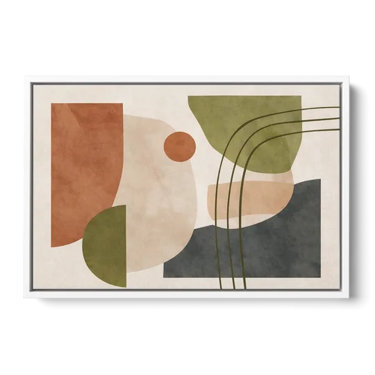 The Modern Composition - White Framed Canvas Wall Art - Front