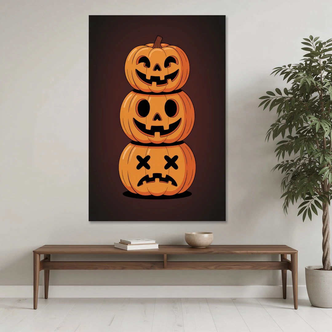 The Three Pumpkins - Canvas Wall Art - Coffee Table - 40x60