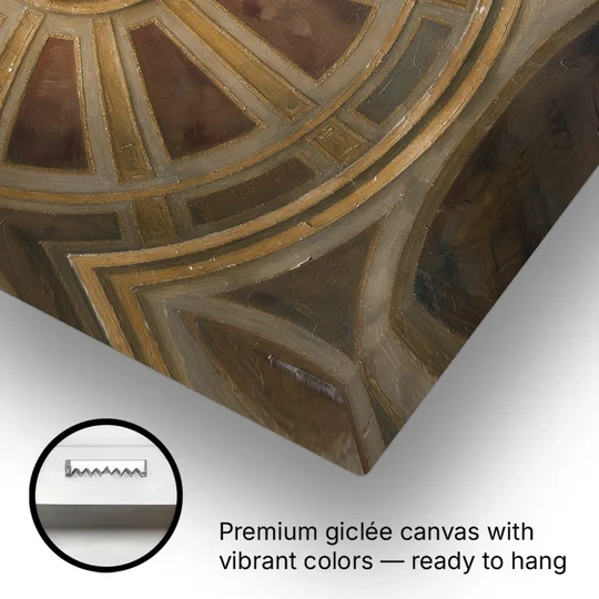 Theater Room Wall Decor with Gilded Dome Rosette - Canvas Wall Art - Gallery Wrap Corner