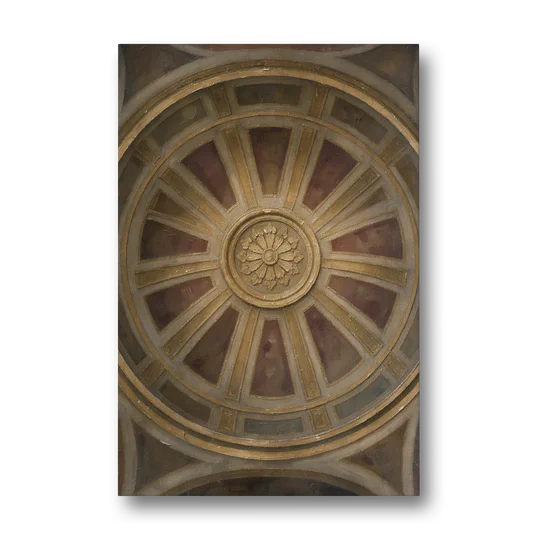 Theater Room Wall Decor with Gilded Dome Rosette - Canvas Wall Art - Front