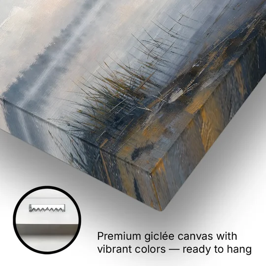 Therapist Office Wall Art of Reeds at Dawn - Canvas Wall Art - Gallery Wrap Corner
