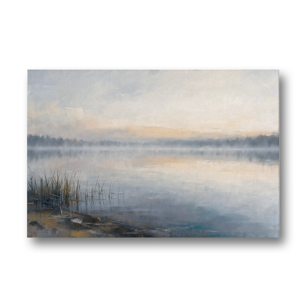 Therapist Office Wall Art of Reeds at Dawn - Canvas Wall Art - Front
