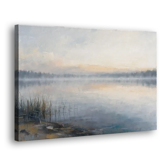Therapist Office Wall Art of Reeds at Dawn - Canvas Wall Art - Side