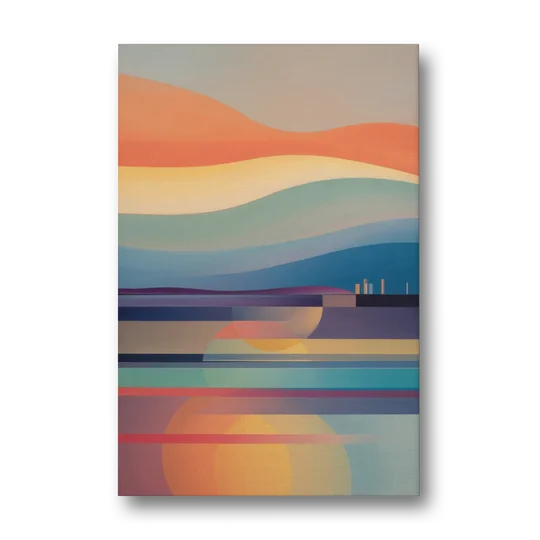 Thermaic Gulf Sunset - Canvas Wall Art - Front