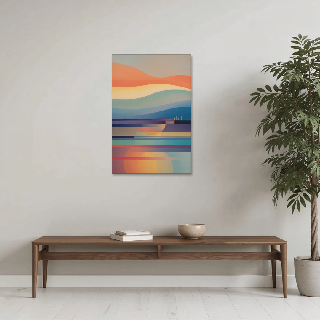 Thermaic Gulf Sunset - Canvas Wall Art - Coffee Table - 24x36