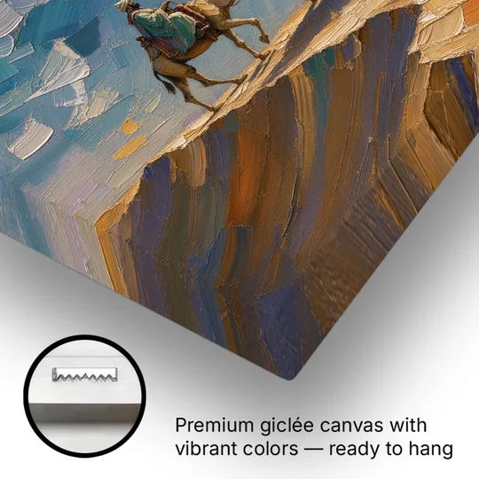 Three Wise Men Painting Along the Dune - Canvas Wall Art - Gallery Wrap Corner