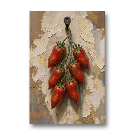 Tomatoes Wall Art on an Iron Hook - Canvas Wall Art - Front
