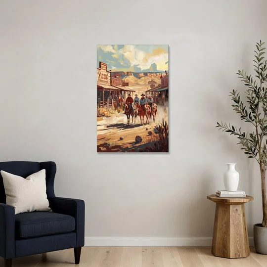 Tombstone Arizona Frontier - Canvas Wall Art - Sofa - 24x36