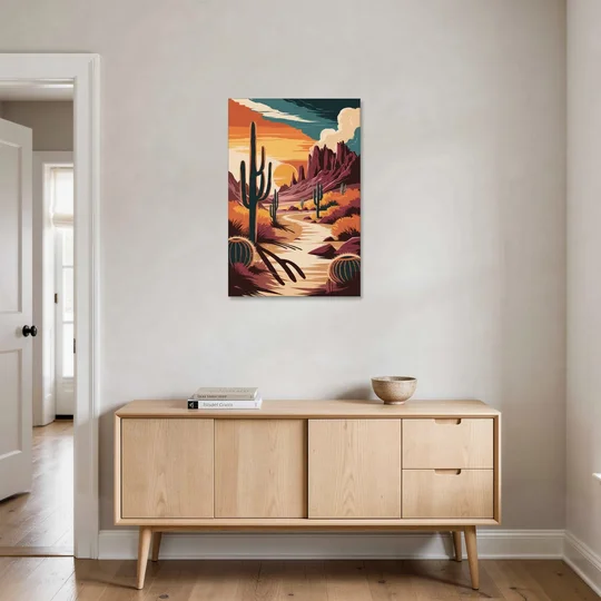 Tombstone Desert Sunset - Canvas Wall Art - Coffee Table - 24x36