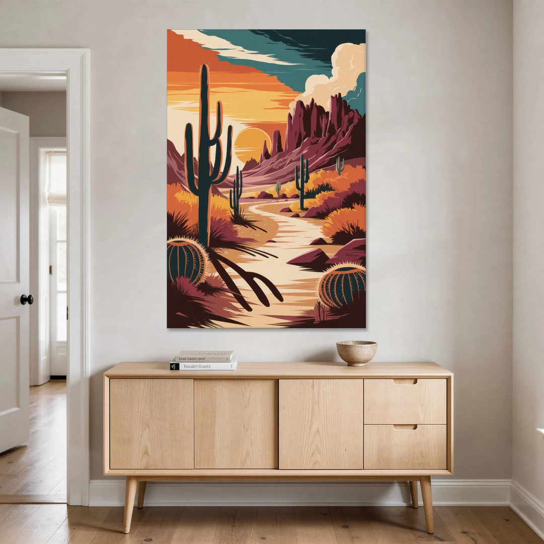 Tombstone Desert Sunset - Canvas Wall Art - Coffee Table - 40x60