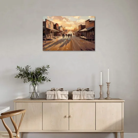 Tombstone Historic Main Street - Canvas Wall Art - Coffee Table - 36x24