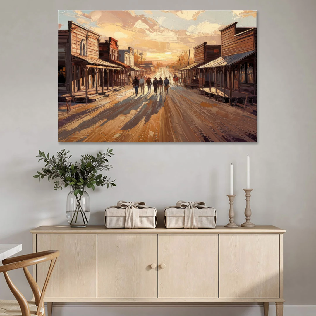 Tombstone Historic Main Street - Canvas Wall Art - Coffee Table - 60x40