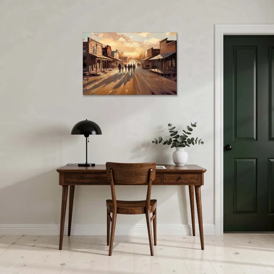 Tombstone Historic Main Street - Canvas Wall Art - Office - 36x24