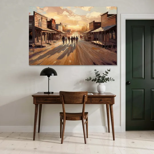 Tombstone Historic Main Street - Canvas Wall Art - Office - 60x40