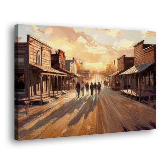 Tombstone Historic Main Street - Canvas Wall Art - Side