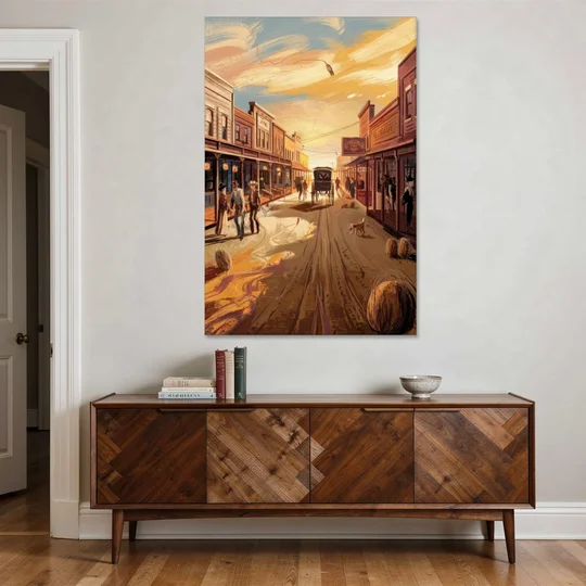 Tombstone Wild West Vibes - Canvas Wall Art - Coffee Table - 40x60