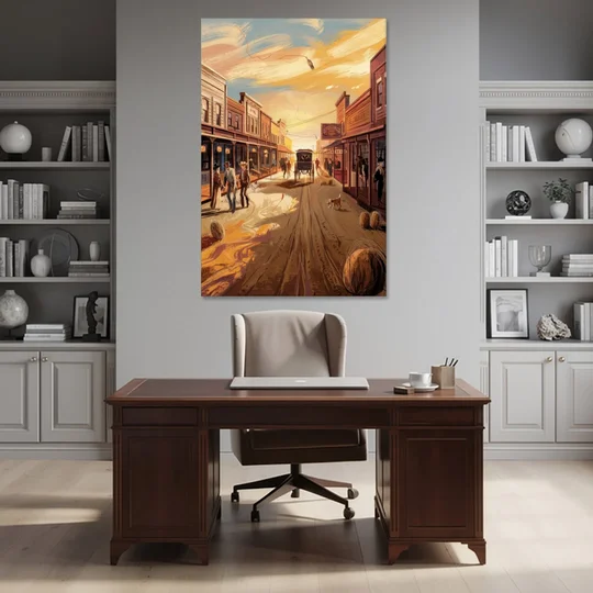 Tombstone Wild West Vibes - Canvas Wall Art - Office - 40x60
