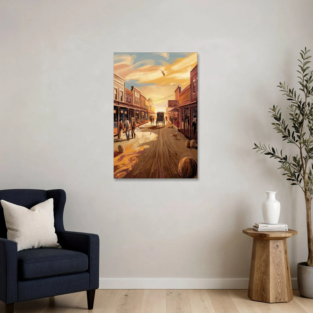 Tombstone Wild West Vibes - Canvas Wall Art - Sofa - 24x36