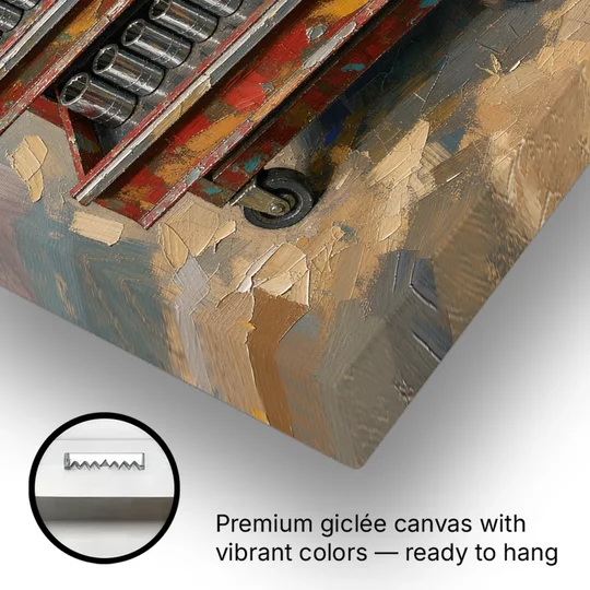 Toolbox Painting with Three Open Drawers - Canvas Wall Art - Gallery Wrap Corner