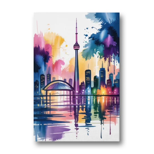 Toronto City Lights - Canvas Wall Art - Front