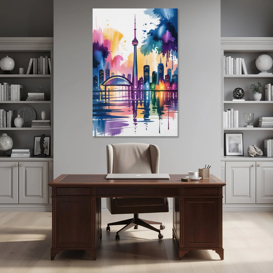 Toronto City Lights - Canvas Wall Art - Office - 40x60