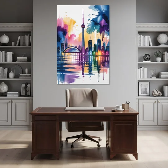 Toronto City Lights - Canvas Wall Art - Office - 40x60