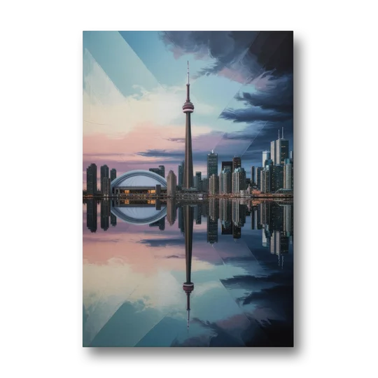 Toronto Cityscape Panorama - Canvas Wall Art - Front