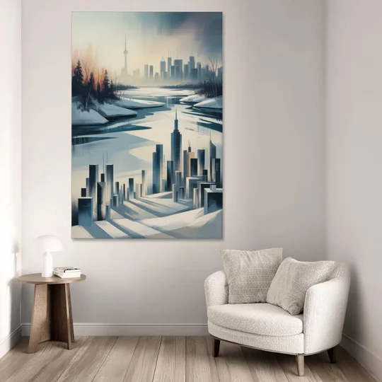 Toronto Winter Wonderland - Canvas Wall Art - Sofa - 40x60