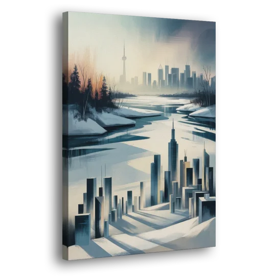 Toronto Winter Wonderland - Canvas Wall Art - Side
