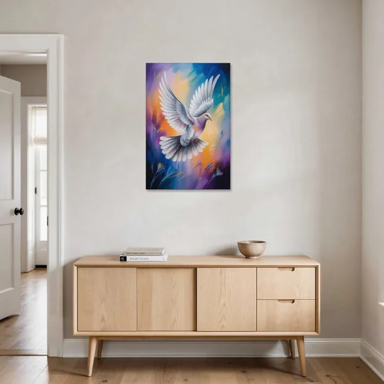 Tranquil Dove Peace - Canvas Wall Art - Coffee Table - 24x36