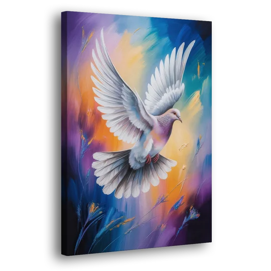 Tranquil Dove Peace - Canvas Wall Art - Side