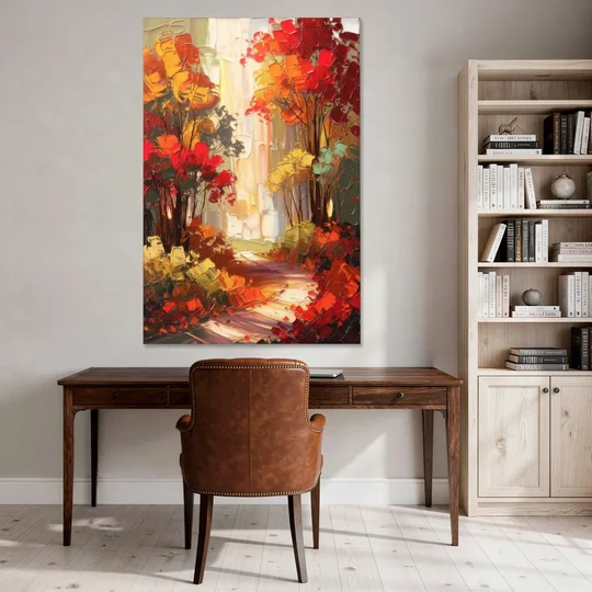 Traverse City Autumn Foliage - Canvas Wall Art - Office - 40x60