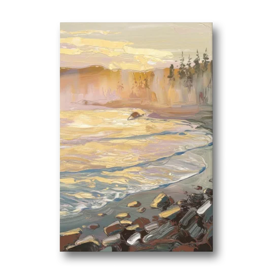 Traverse City Coastal Sunrise - Canvas Wall Art - Front