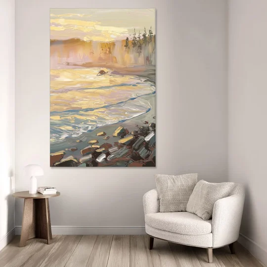 Traverse City Coastal Sunrise - Canvas Wall Art - Sofa - 40x60